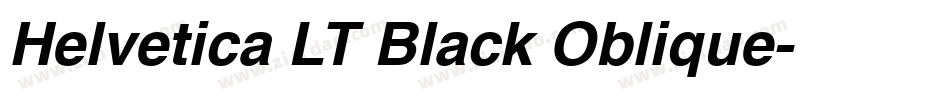Helvetica LT Black Oblique字体转换